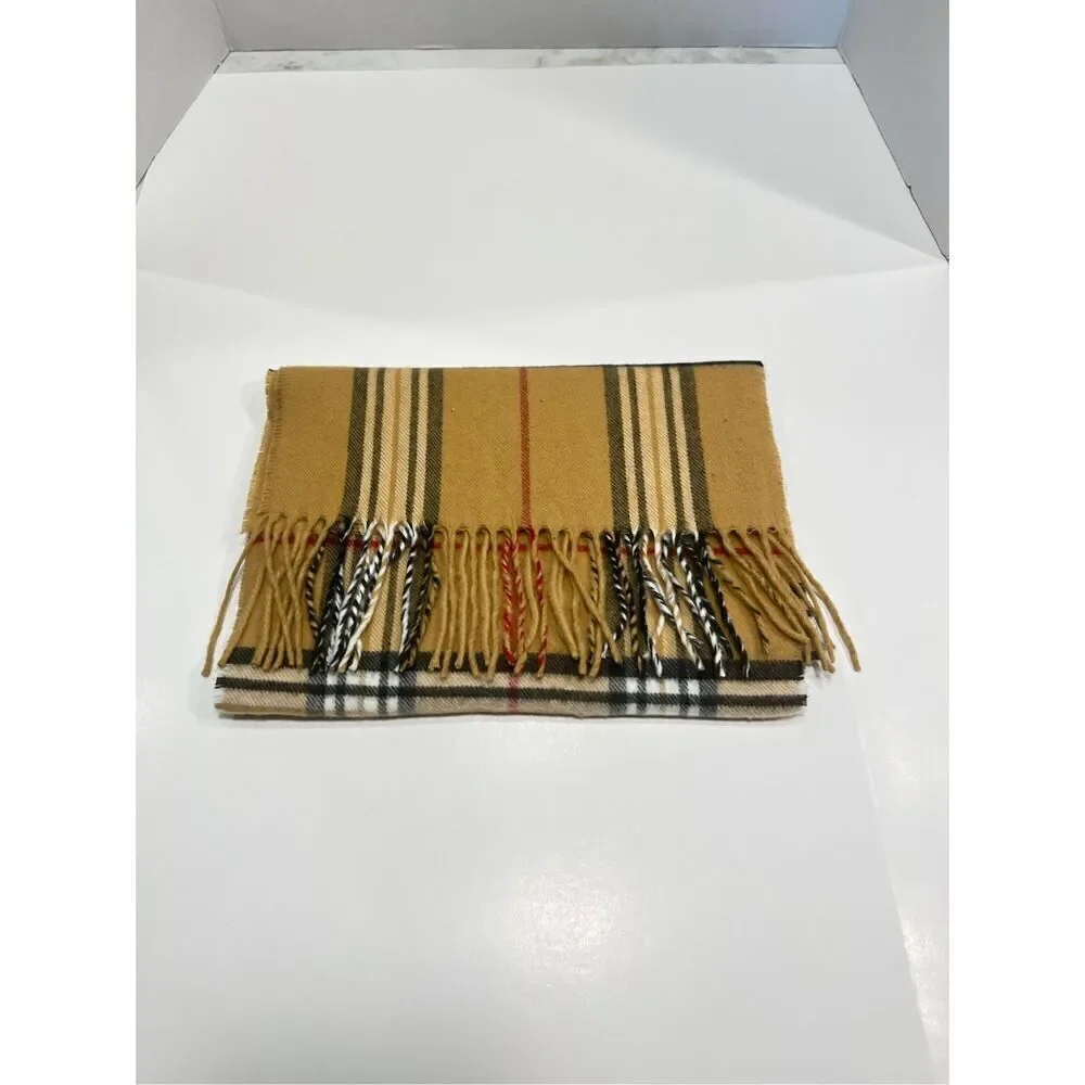 Maddison Unisex Scarf Disigns Plaid Size Adult Soft Made in Germany Beige Black